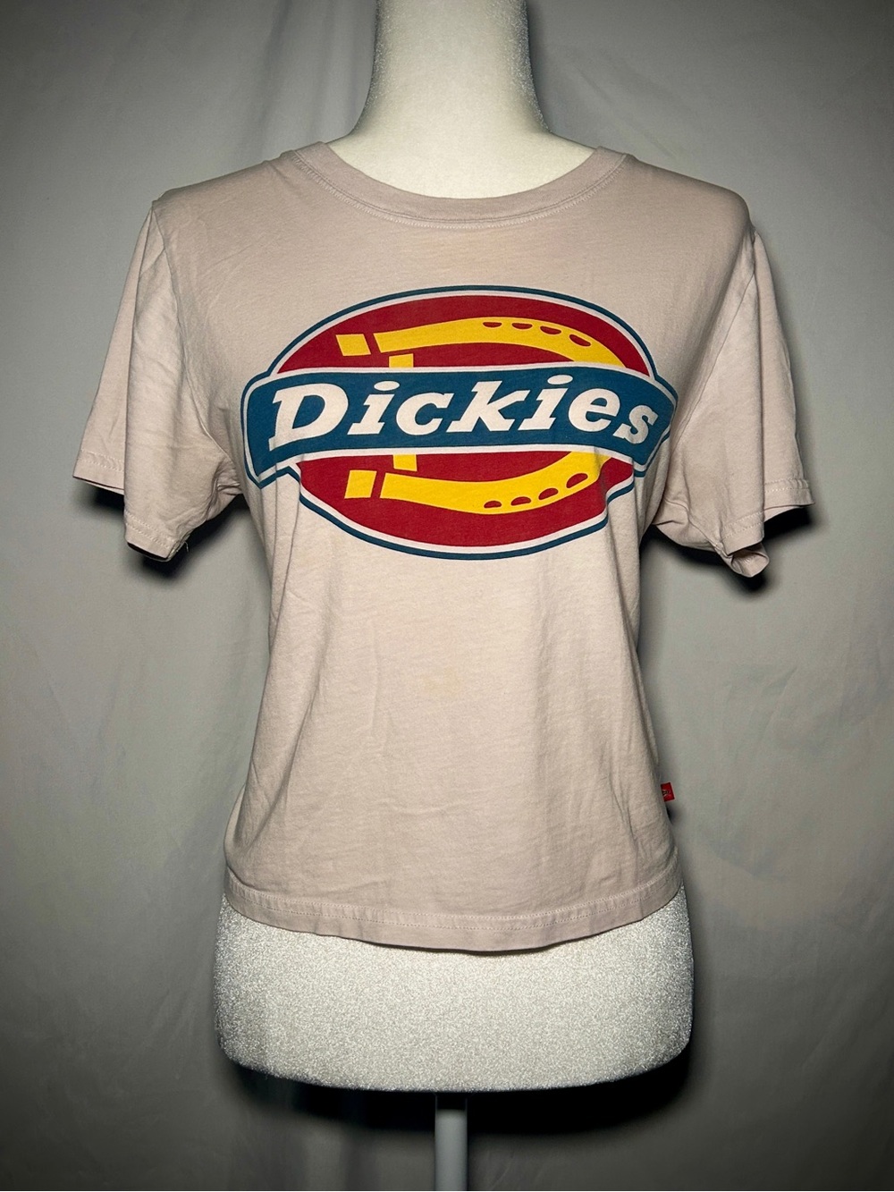 Dickies Light Pink Short Sleeve Tee with Multicolor Logo
